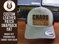 Thumbnail for Chaos Coordinator Leather Patch Trucker Hat - Trucker Hat - Charm and Char