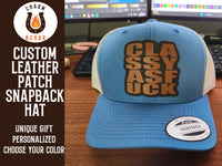 Thumbnail for Classy As Fuck Leather Patch Trucker Hat