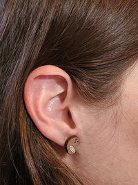 Thumbnail for Coconut Wood Stud Earrings - Food Fashion Earring - Stud Earring - Charm and Char