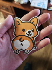 Thumbnail for Corgi Booty Sticker – Cute Dog Butt Vinyl Sticker - Sticker - Charm and Char