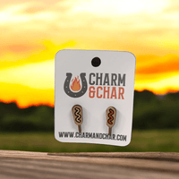 Thumbnail for Corn Dog Wood Stud Earrings - Stud Earring - Charm and Char