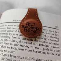Thumbnail for Custom Engraved Leatherette Magnetic Bookmark - Bookmark - Charm and Char