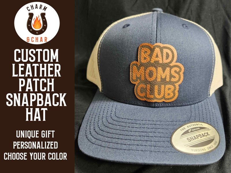 Custom Leather Patch Trucker Hats - Classic Colors - Trucker Hat - Charm and Char