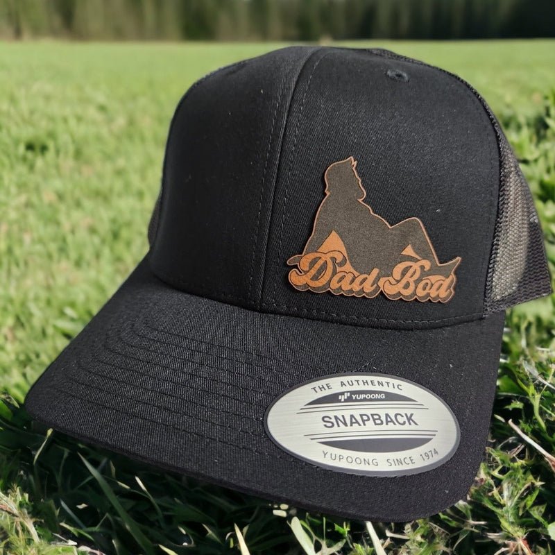 Dad Bod Leather Patch Trucker Hat for Father's Day - Trucker Hat - Charm and Char