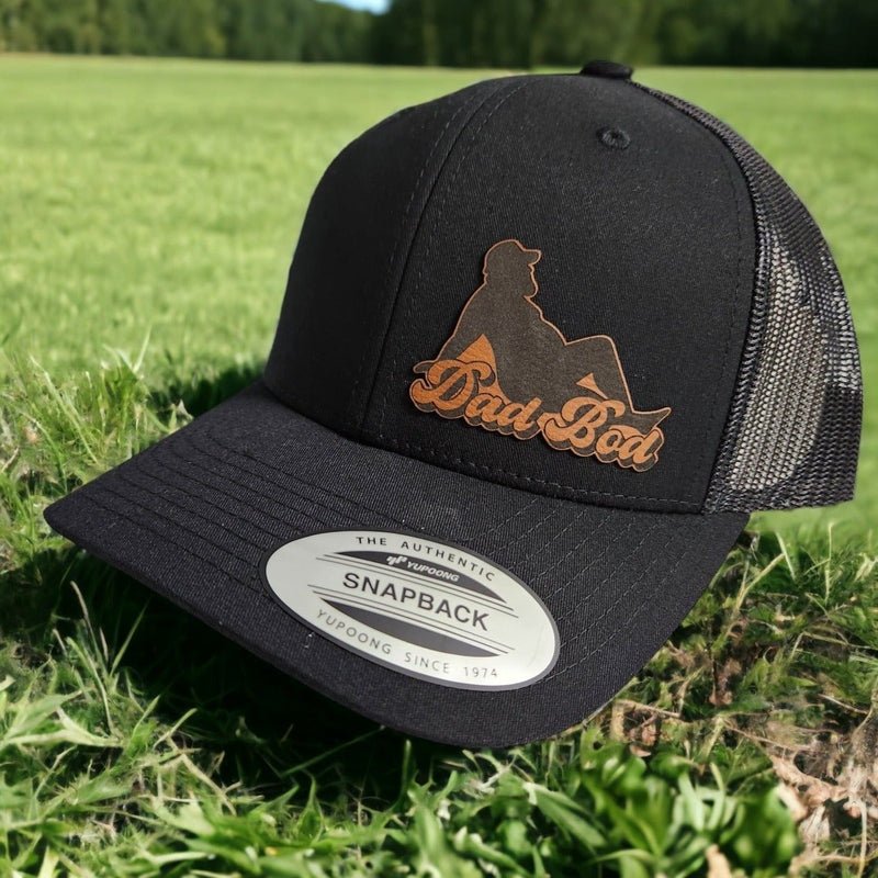 Dad Bod Leather Patch Trucker Hat for Father's Day - Trucker Hat - Charm and Char