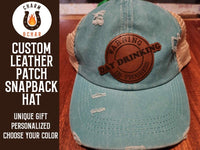 Thumbnail for Day Drinking in Progress Leather Patch Trucker Hats - Classic Colors - Trucker Hat - Charm and Char