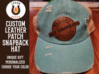 Thumbnail for Day Drinking in Progress Leather Patch Trucker Hats - Classic Colors