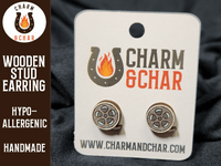 Thumbnail for Film Reel Wood Stud Earrings - Movie Lover Fashion Earring - Stud Earring - Charm and Char