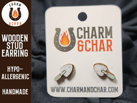 Thumbnail for Garden Trowel Wood Stud Earrings - Gardening Fashion Earring - Stud Earring - Charm and Char