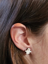 Thumbnail for Ghost Wood Stud Earrings - Halloween Fashion Earring - Stud Earring - Charm and Char