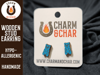 Thumbnail for Gummy Bear Wood Stud Earrings - Candy Fashion Earring - Stud Earring - Charm and Char