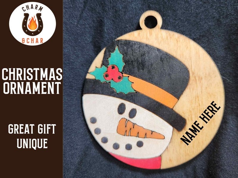 Hand Painted Personalized Laser - Engraved Christmas Ornament - Ornament - Charm and Char