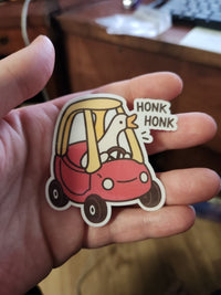 Thumbnail for Honk Honk Goose Cozy Coupe Sticker - Sticker - Charm and Char