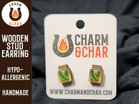 Thumbnail for Jar of Pickles Wood Stud Earrings - Quirky Fashion Earring - Earring - Charm and Char