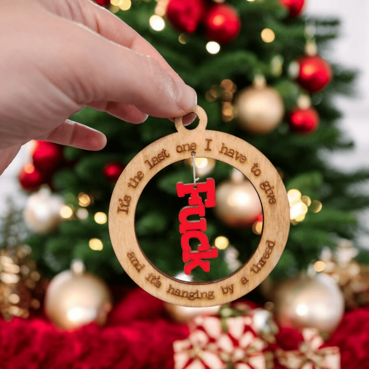 Last Fuck to Give Christmas Ornament - Ornament - Charm and Char