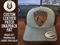 Thumbnail for Lawn Enforcement Officer Leather Patch Trucker Hat - Trucker Hat - Charm and Char