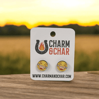 Thumbnail for LMAO Emoji Wood Stud Earrings - Stud Earring - Charm and Char