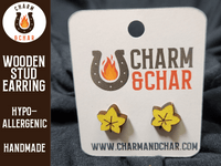 Thumbnail for Maple Leaf Wood Stud Earrings - Autumn Fashion Earring - Stud Earring - Charm and Char