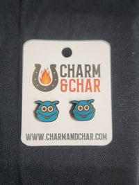 Thumbnail for Monster Wood Stud Earrings - Animal Fashion Earring - Stud Earring - Charm and Char