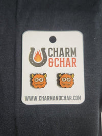 Thumbnail for Monster Wood Stud Earrings - Animal Fashion Earring - Stud Earring - Charm and Char