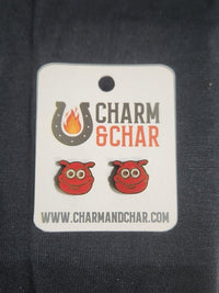 Thumbnail for Monster Wood Stud Earrings - Animal Fashion Earring - Stud Earring - Charm and Char
