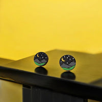 Thumbnail for Night Sky & Mountain Stud Earrings - Stud Earring - Charm and Char