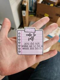 Thumbnail for Note to Self Sticker – Funny Motivational Vinyl Laptop & Water Bottle Decal - Sticker - Charm and Char