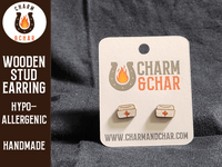 Thumbnail for Nurse Hat Wood Stud Earrings - Nurse Fashion Earring - Stud Earring - Charm and Char