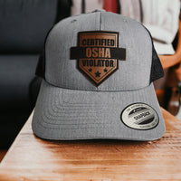 Thumbnail for Certified OSHA Violator Leather Patch Trucker Hats - Classic Colors