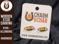 Thumbnail for Pencil Wood Stud Earrings - Back to School Fashion Earring - Stud Earring - Charm and Char