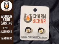 Thumbnail for Penguin Wood Stud Earrings - Animal Fashion Earring - Stud Earring - Charm and Char