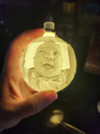 Thumbnail for Personalized 3D Printed Lithophane Ornament - Custom Photo Keepsake - 3D Print - Charm and Char