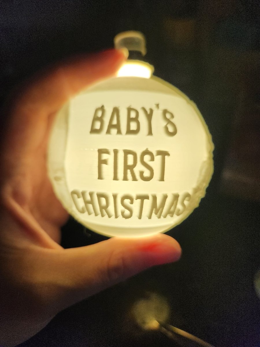 Personalized 3D Printed Lithophane Ornament - Custom Photo Keepsake - 3D Print - Charm and Char