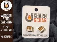Thumbnail for Piano Wood Stud Earrings - Music Fashion Earring - Stud Earring - Charm and Char