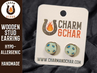 Thumbnail for Planet Wood Stud Earrings - Astronomy Fashion Earring - Stud Earring - Charm and Char