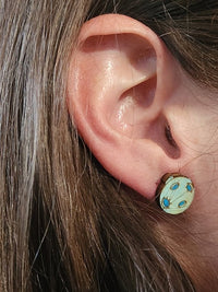 Thumbnail for Planet Wood Stud Earrings - Astronomy Fashion Earring - Stud Earring - Charm and Char