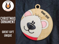 Thumbnail for Hand Painted Personalized Laser-Engraved Christmas Ornament