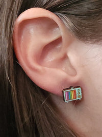 Thumbnail for Retro TV Wood Stud Earrings - Lifestyle Fashion Earring - Stud Earring - Charm and Char