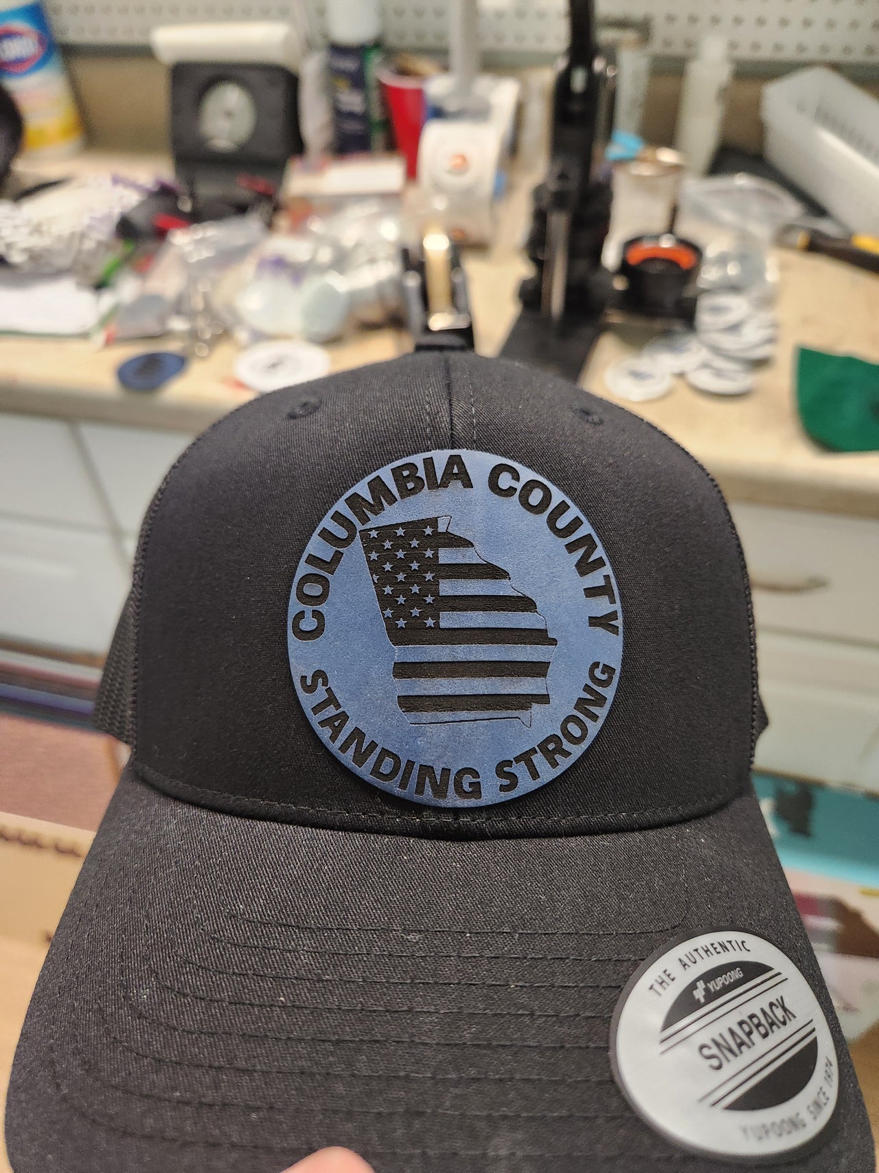 Columbia County Standing Strong Hat – Georgia Flag Trucker Cap | $10 Donated Per Hat