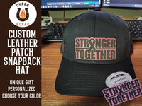 Thumbnail for Stronger Together Breast Cancer Awareness Leather Patch Trucker Hats - Classic Colors - Trucker Hat - Charm and Char