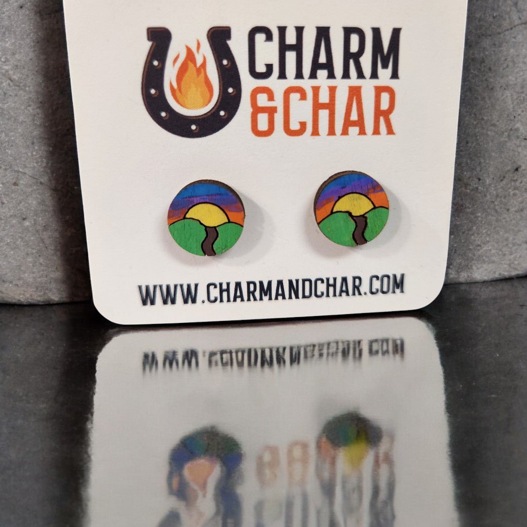 Sunset Horizon Stud Earrings - Stud Earring - Charm and Char