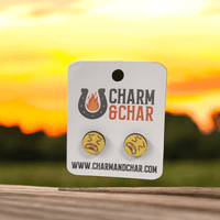 Thumbnail for Tired Face Emoji Wood Stud Earrings - Stud Earring - Charm and Char