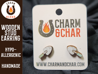 Thumbnail for Garden Trowel Wood Stud Earrings - Gardening Fashion Earring