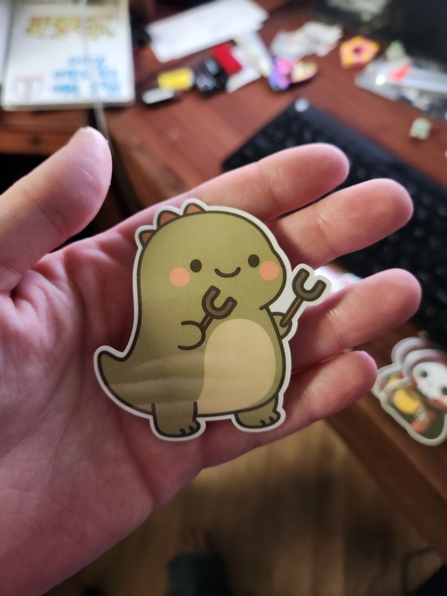 Unstoppable T - rex Dino Sticker – Cute Dinosaur Vinyl Sticker - Sticker - Charm and Char