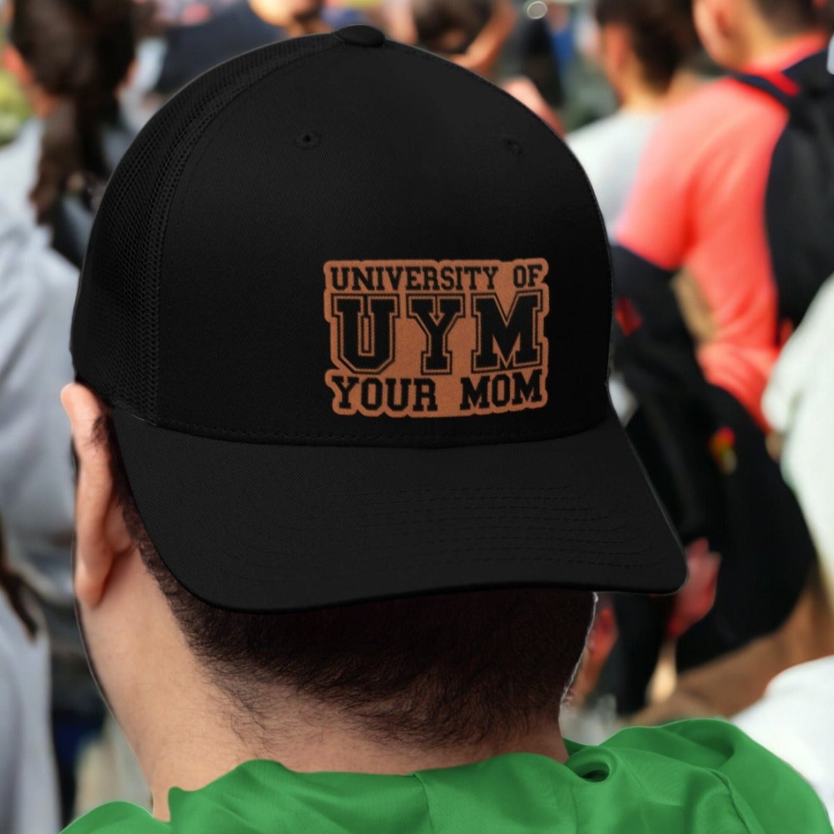 UYM University of Your Mom Leather Patch Trucker Hat - Trucker Hat - Charm and Char