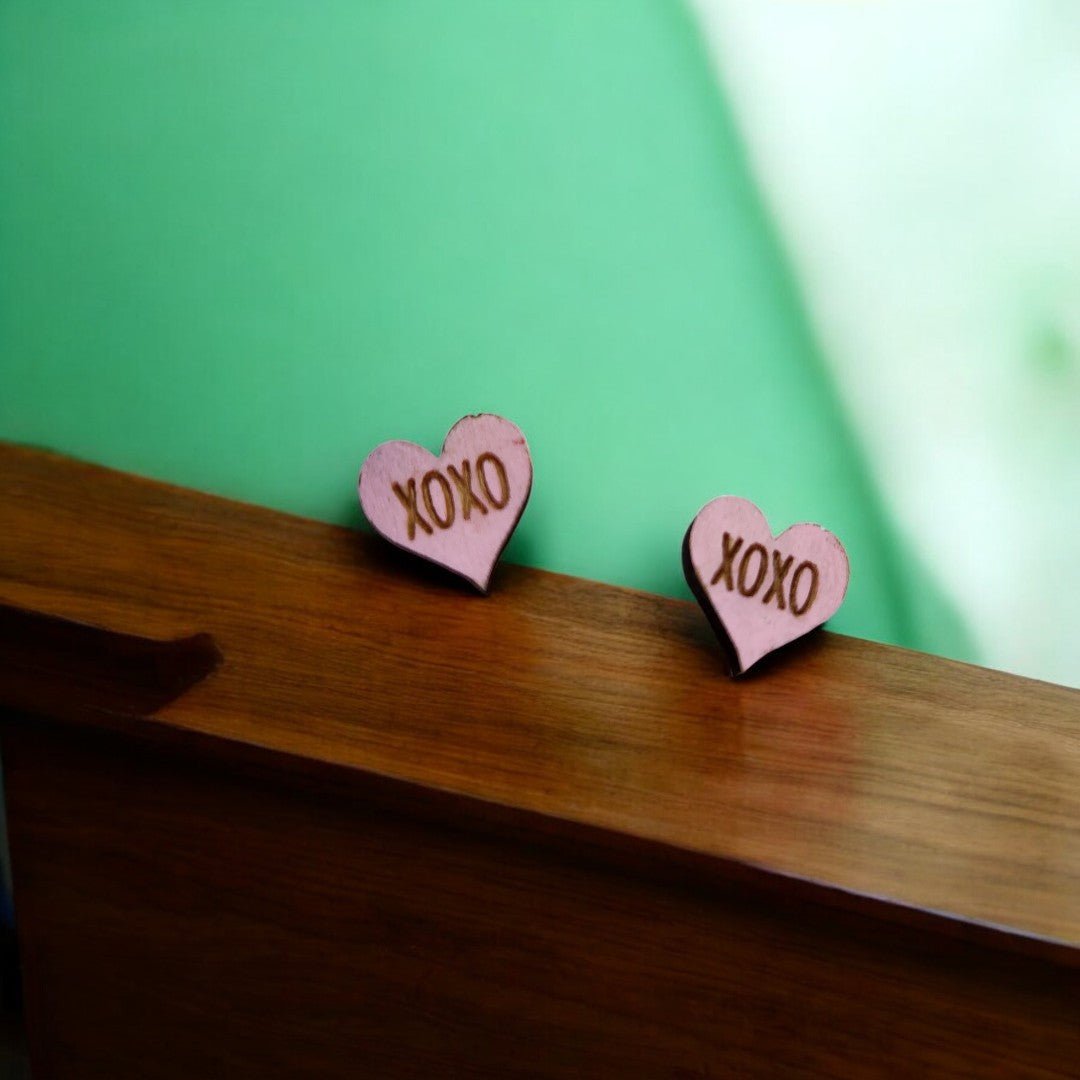 XOXO Candy Heart Stud Earrings - Stud Earring - Charm and Char