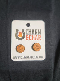 Thumbnail for Yarn Ball Wood Stud Earrings - Lifestyle Fashion Earring - Stud Earring - Charm and Char