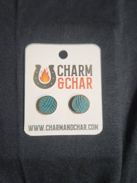Thumbnail for Yarn Ball Wood Stud Earrings - Lifestyle Fashion Earring - Stud Earring - Charm and Char