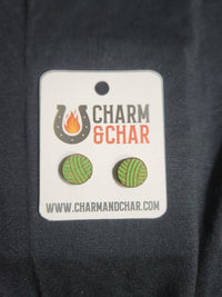 Thumbnail for Yarn Ball Wood Stud Earrings - Lifestyle Fashion Earring - Stud Earring - Charm and Char